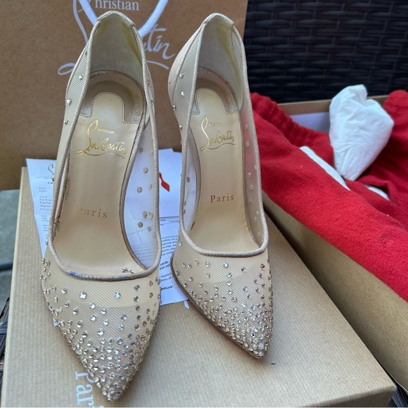 Follies Strass Christian Louboutin 100mm pumps - Picture 5 of 12